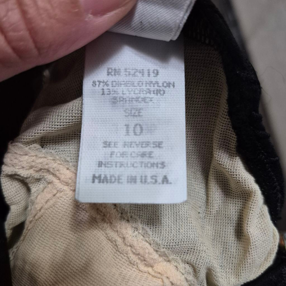 Women's La Blanca Black Textured‎ One Piece Swimsuit Size 10 - Picture 5 of 6